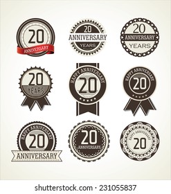 Anniversary retro label collection