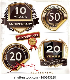 Anniversary retro labels