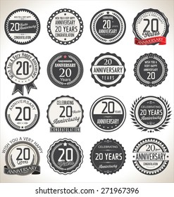 Anniversary retro labels collection, 20 years