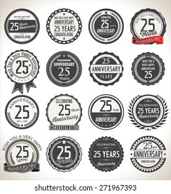 Anniversary retro labels collection, 25 years