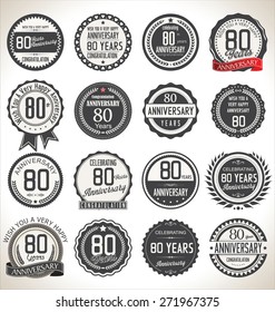 Anniversary retro labels collection, 80 years