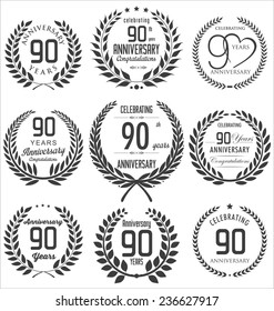 Anniversary retro laurel wreath collection, 90 years
