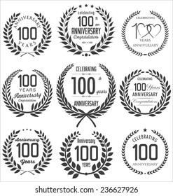 Anniversary retro laurel wreath collection, 100 years