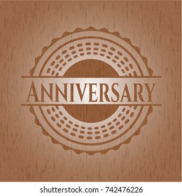 Anniversary retro style wood emblem
