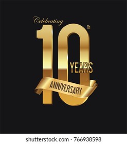 Anniversary retro vintage badge vector illustration