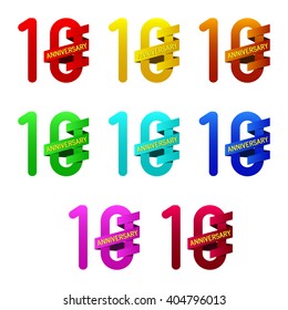Anniversary: Ribbon anniversary 10 years.