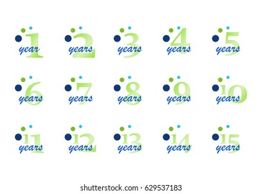 anniversary ribbon logo collections