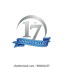 Anniversary Ring Logo Blue Ribbon 17