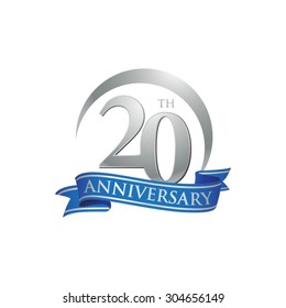 anniversary ring logo blue ribbon 20