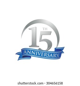 anniversary ring logo blue ribbon 15