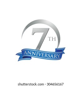 anniversary ring logo blue ribbon 7