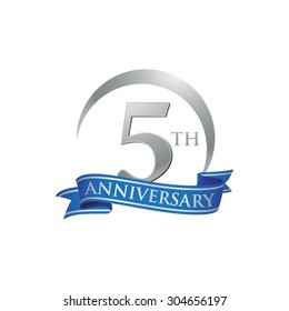 Anniversary Ring Logo Blue Ribbon 5