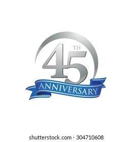 anniversary ring logo blue ribbon 45