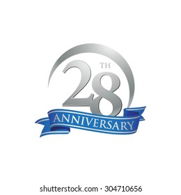 anniversary ring logo blue ribbon 28