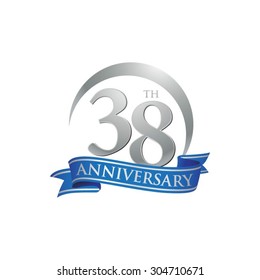 anniversary ring logo blue ribbon 38