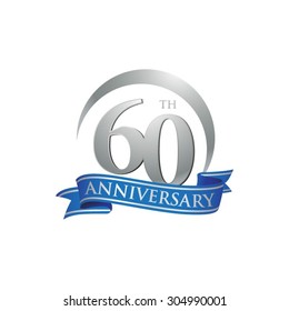 Anniversary Ring Logo Blue Ribbon 60