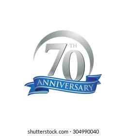 Anniversary Ring Logo Blue Ribbon 70