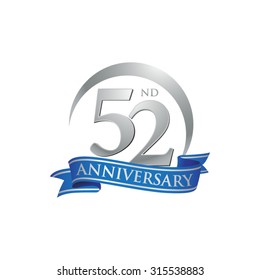 anniversary ring logo blue ribbon 52
