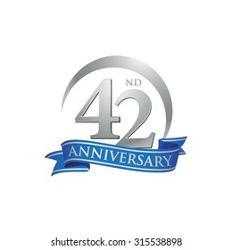 anniversary ring logo blue ribbon 42