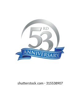 anniversary ring logo blue ribbon 53