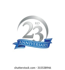 Anniversary Ring Logo Blue Ribbon 23