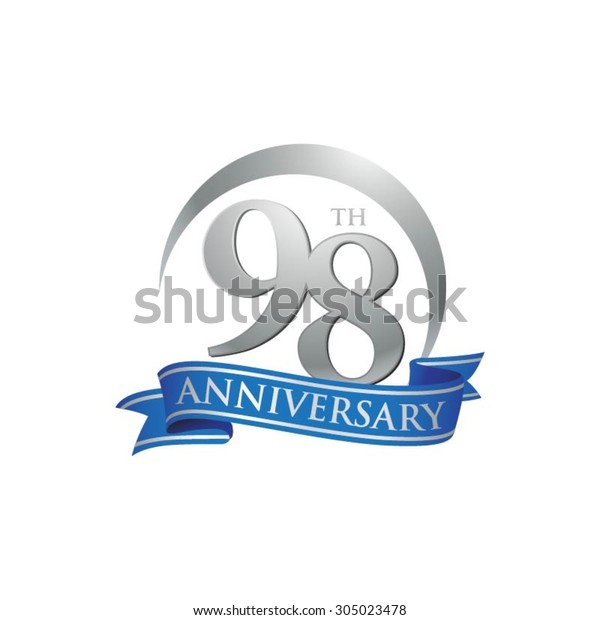 Anniversary Ring Logo Blue Ribbon 98 Stock Vector Royalty Free 305023478 Shutterstock 6380