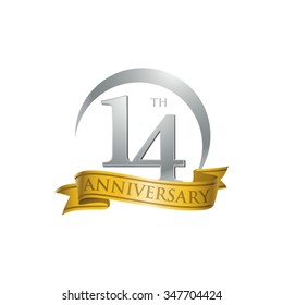 anniversary ring logo gold ribbon 14