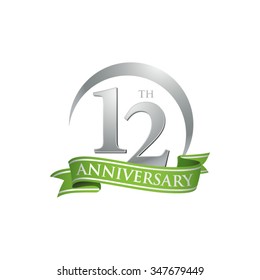 anniversary ring logo green ribbon 12