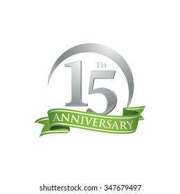 anniversary ring logo green ribbon 15