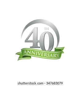 anniversary ring logo green ribbon 40