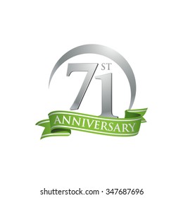 anniversary ring logo green ribbon 71