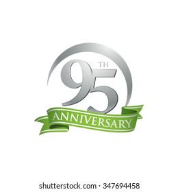 anniversary ring logo green ribbon 95 svg