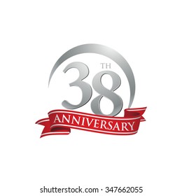 anniversary ring logo red ribbon 38