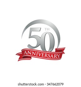 Jubiläumsring-Logo Rot Band 50