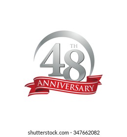 anniversary ring logo red ribbon 48