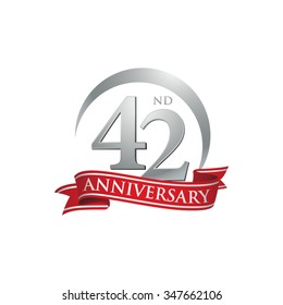 anniversary ring logo red ribbon 42