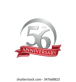 anniversary ring logo red ribbon 56