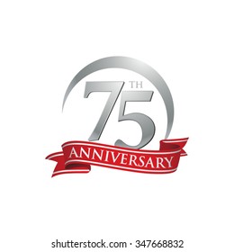 Anniversary Ring Logo Red Ribbon 75