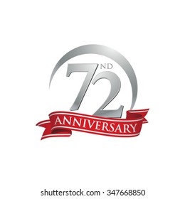 anniversary ring logo red ribbon 72