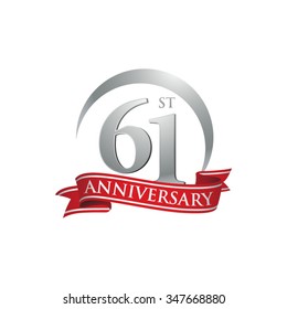 anniversary ring logo red ribbon 61