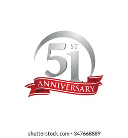 anniversary ring logo red ribbon 51