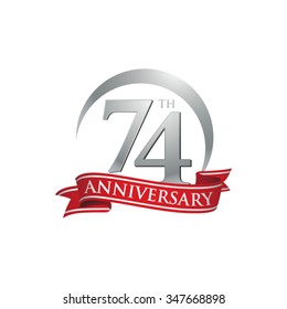anniversary ring logo red ribbon 74