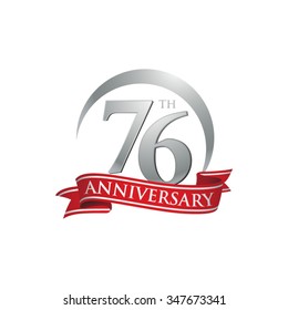 anniversary ring logo red ribbon 76
