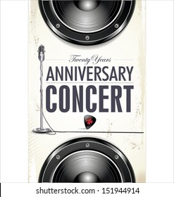 Anniversary rock concert poster