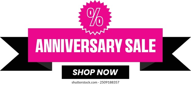 Anniversary Sale Promotional Ecommerce Offer Design Marketing Symbol