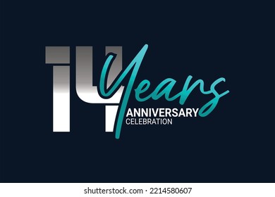 aniversario en azul y gris sobre un fondo azul oscuro para un momento festivo