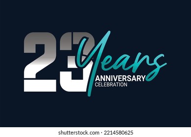 anniversary set in blue and gray on a dark blue background for a festive moment
