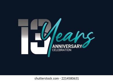 anniversary set in blue and gray on a dark blue background for a festive moment