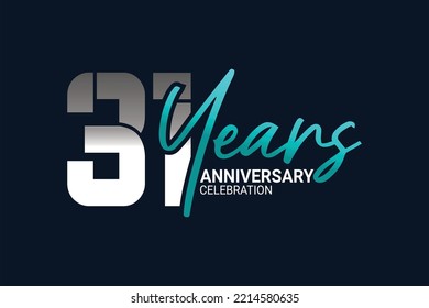 aniversario en azul y gris sobre un fondo azul oscuro para un momento festivo