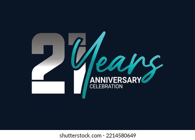 aniversario en azul y gris sobre un fondo azul oscuro para un momento festivo